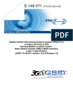 ETSI TS 148 071: Technical Specification