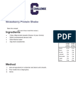 Strawberry Protein Shake - F45 Challenge