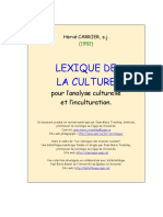 Lexique de La Culture