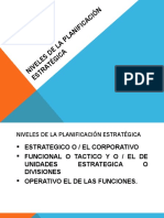 Niveles de La Planificación Estratégica