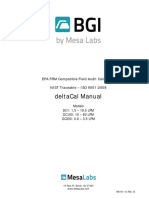 Deltacal Manual: Epa FRM Compatible Field Audit Calibrator Nist Traceable - Iso 9001:2008