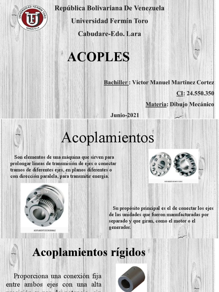 Acoples | PDF | Eje | Tornillo