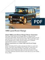 Used 1990 Land Rover Range Rover Overview