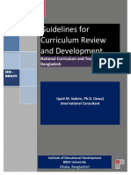 Guidelines For Curriculum Review and Development: Ied - Bracu