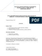 Acta 01 Conformación de Constitución Del Grupo de Gestión Ambiental