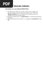 Electronic Voltmeter: Advantage Over Conventional Multi Meter