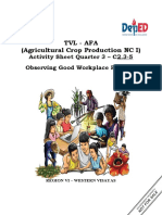 TVL - Afa (Agricultural Crop Production NC I) : Activity Sheet Quarter 3 - C2.3-5 Observing Good Workplace Practice