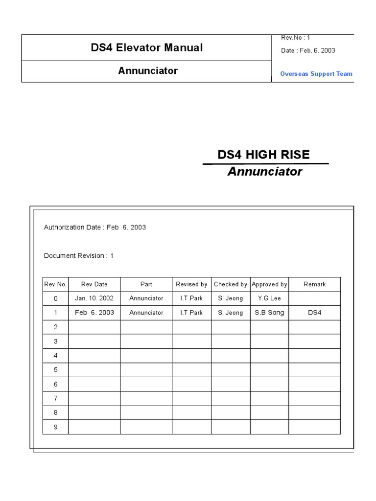 DS4 Elevator Manual PDF Central Processing Unit Elevator