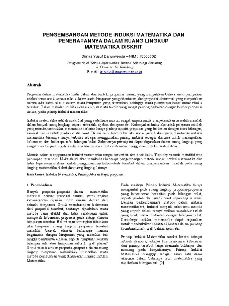 Makalah Induksi Math