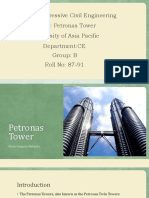 World Impressive Civil Engineering Topic: Petronas Tower University of Asia Pacific Department:CE Group: B Roll No: 87-91