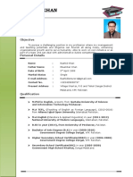 Rashid Khan CV