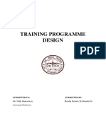 Training Programme Design - Shrishti Purohit