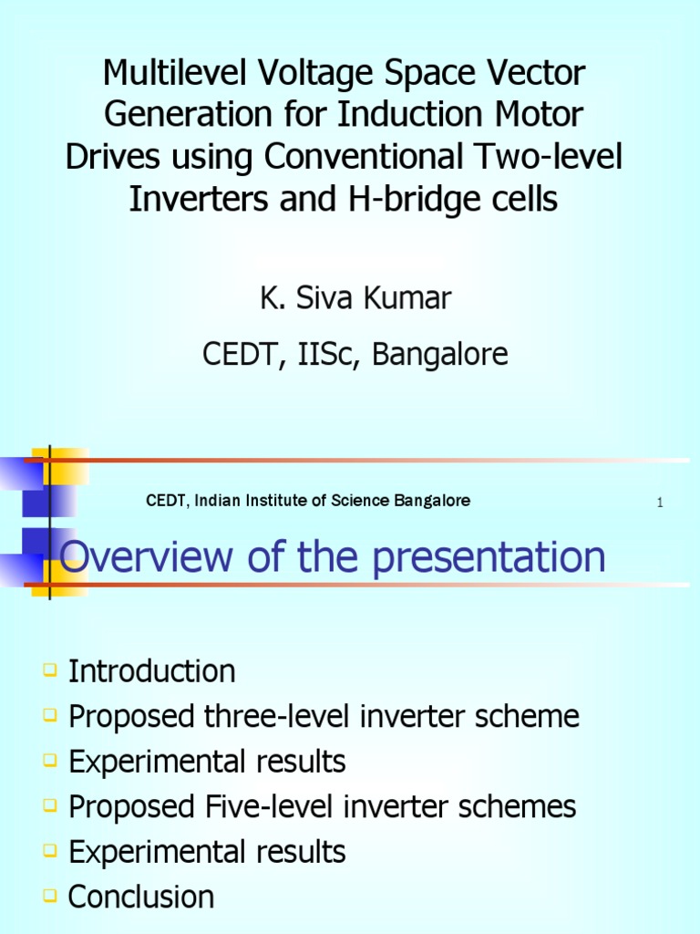 Multilevel Voltage Space Vector Generation For Induction Motor Drives ...