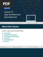 Lesson 9 - App Architecture (Persistence)