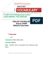 Vocabulary May 29