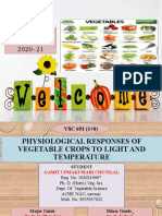 Physiological Responses of Vegetable Crops To Light and Temprature New