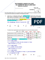 2021 Kinetics MCQ Quiz - Worked Solns