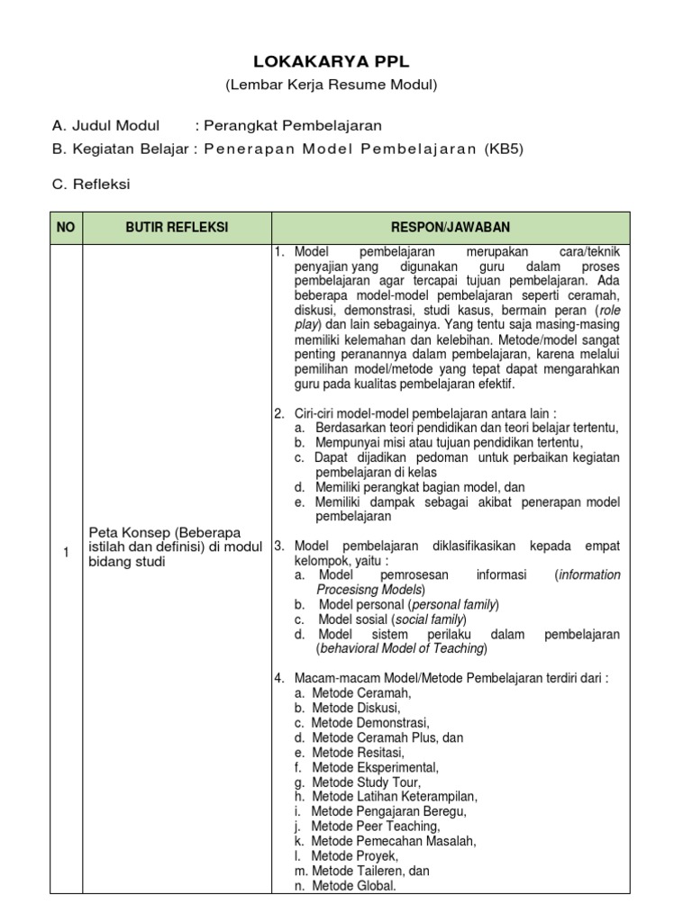 Model Pembelajaran Efektif dan Jenisnya | PDF | Karier & Perkembangan
