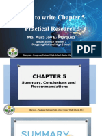 How To Write Chapter 5 Practical Research 1: Ma. Aura Joy E. Marquez