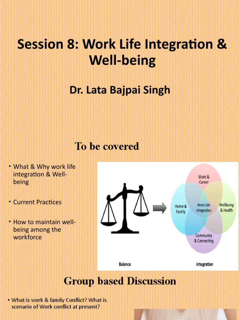 Work Life Integration & Well Being | PDF | Self-Improvement | Lifestyle
