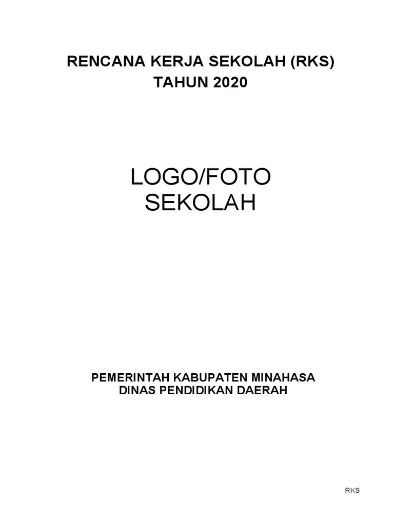 Rencana Kerja Sekolah 2020-2023 Minahasa | PDF