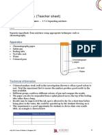Practical Chromatography Teacher Sheet