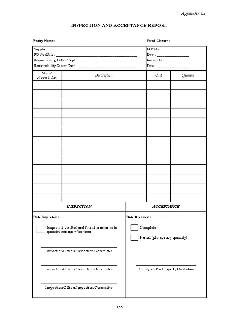 5 Inspection and Acceptance Report PDF