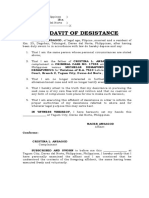 Affidavit of Desistance-ANSAGOD