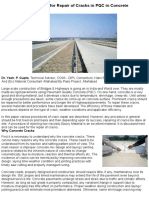 Methodologies For Repair of Cracks in PQC in Concrete Pavements