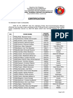 Certification: Regional Training Center Calabarzon