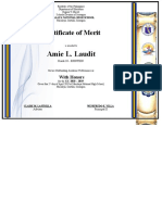 Certificate of Merit: Amie L. Laudit