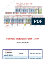 Structura an scolar 2019-2020