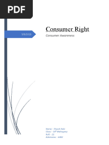 Consumer Right