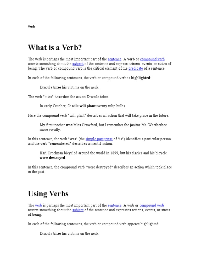 Understanding Compound Verbs | PDF