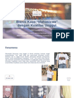 KWU Kel 1 Bisnis Kaos Mahasiswa Kualitas Unggul