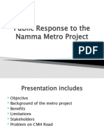 Public Response To The Namma Metro Project