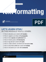 HTML Fundamentals: Text Formatting