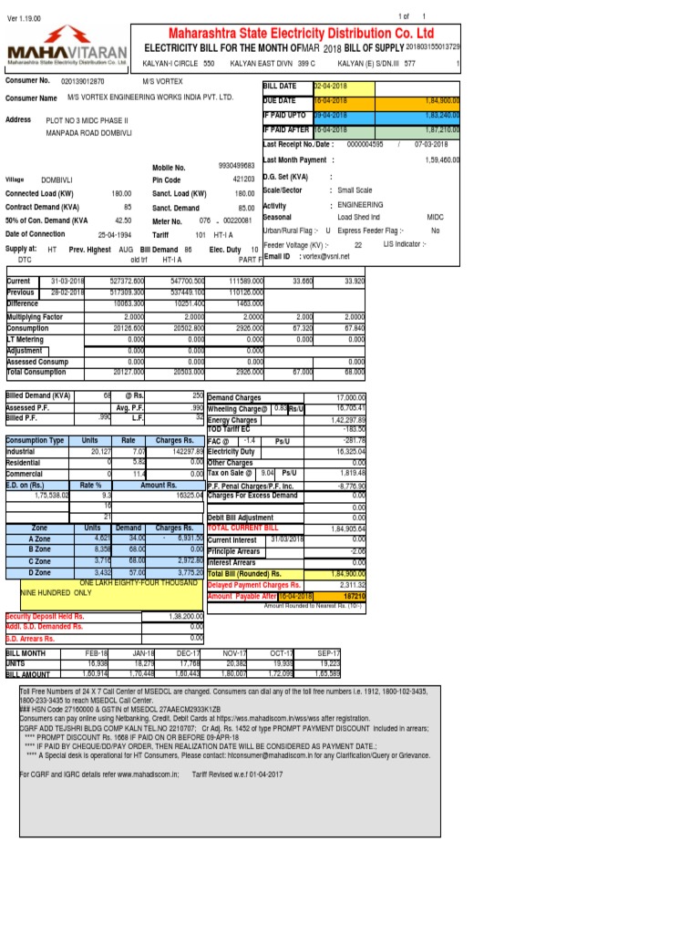 Electricity Bill as Address Proof | PDF | Economies | Payments