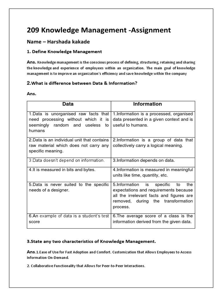 Knowledge Management Concepts Explained | PDF | Knowledge Management ...