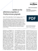 Grenier (1996), Effect of Chlorhexidine On The Adherence Properties of Porphyromonas Gingivali
