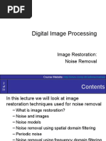 Digital Image Processing: Image Restoration: Noise Removal