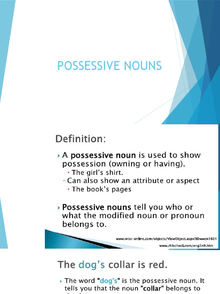 How to Use Possessive Nouns Correctly in Sentences and Express ...