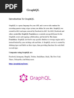 Introduction To Graphql