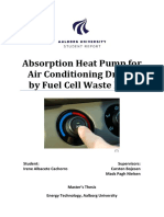 Absorption Heat Pump For Air Conditioning Driven by Fuel Cell Waste Heat