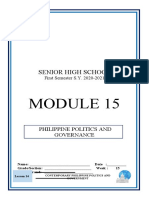 Senior High School: Philippine Politics and Governance