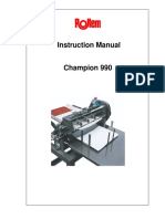 Instruction Manual Champion 990 Promotional Printing Machinery