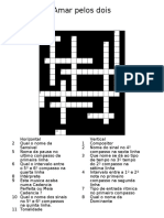 2º Grau - Palavras Cruzadas - Amar Dois - Jogo