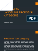 Penalaran Langsung Proposisi Kategoris