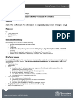 Submission To The Contracts Committee Subject (Note: This Proforma Is For Submission of Proposed Procurement Strategies Only) Purpose