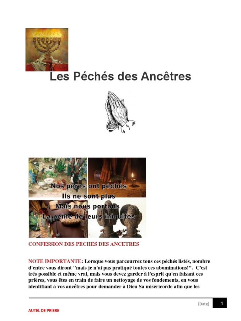 Confesser Les Péchés Des Ancêtres | PDF | Jésus | Confession (religion)